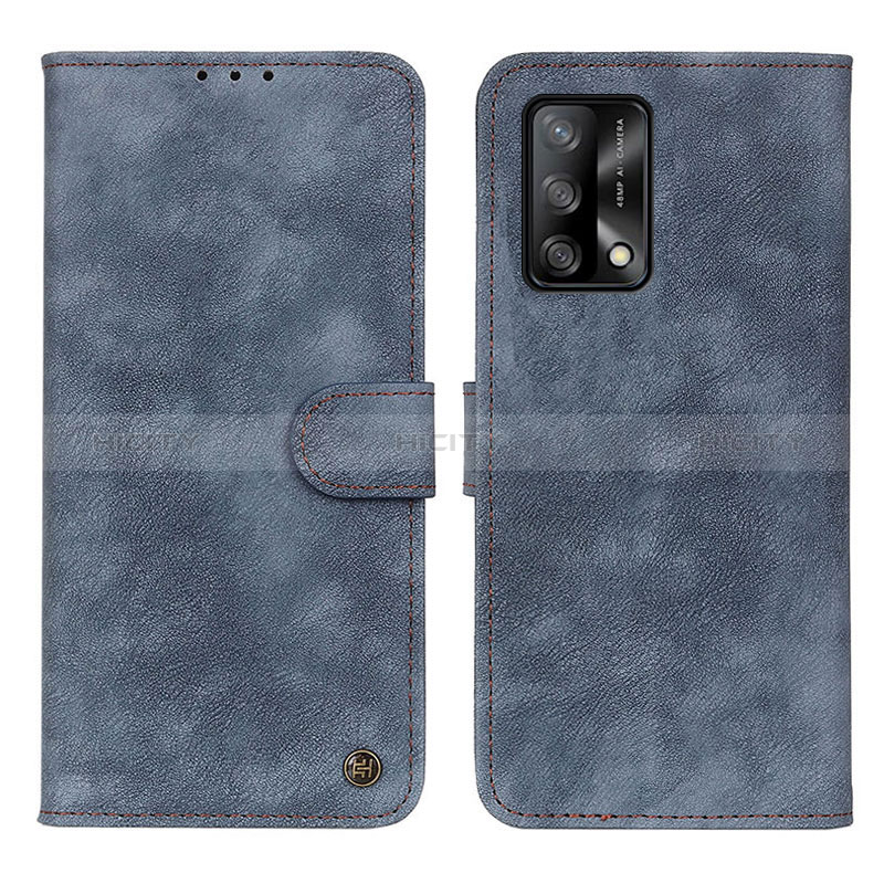 Handytasche Stand Schutzhülle Flip Leder Hülle N03P für Oppo A95 4G Blau