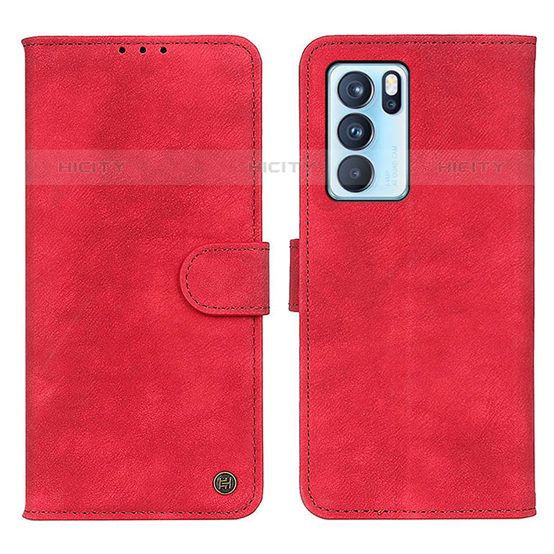 Handytasche Stand Schutzhülle Flip Leder Hülle N03P für Oppo Reno6 Pro 5G India Rot Plus