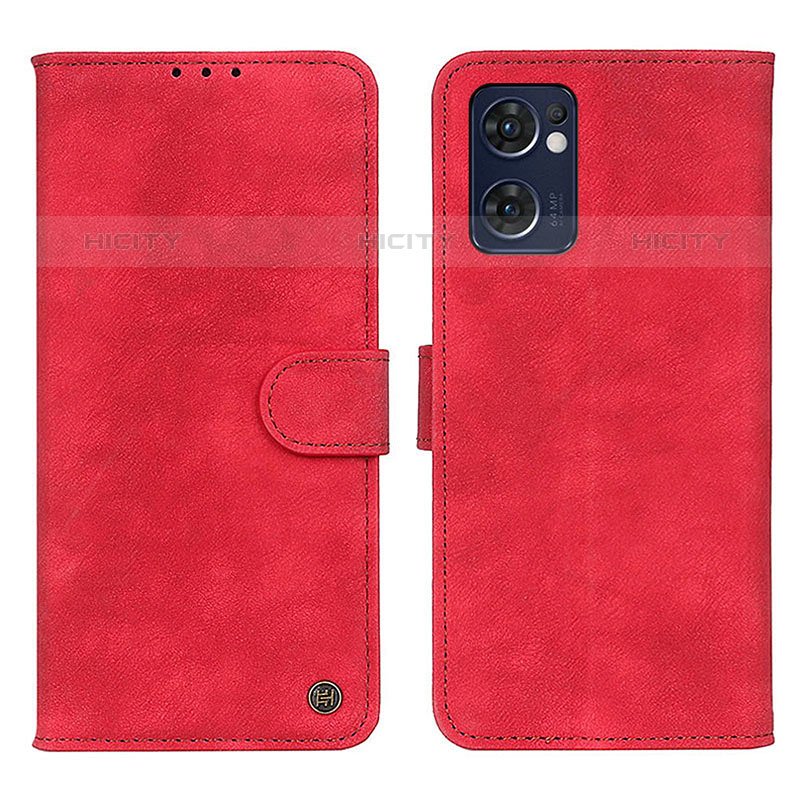 Handytasche Stand Schutzhülle Flip Leder Hülle N03P für Oppo Reno7 5G Rot Plus