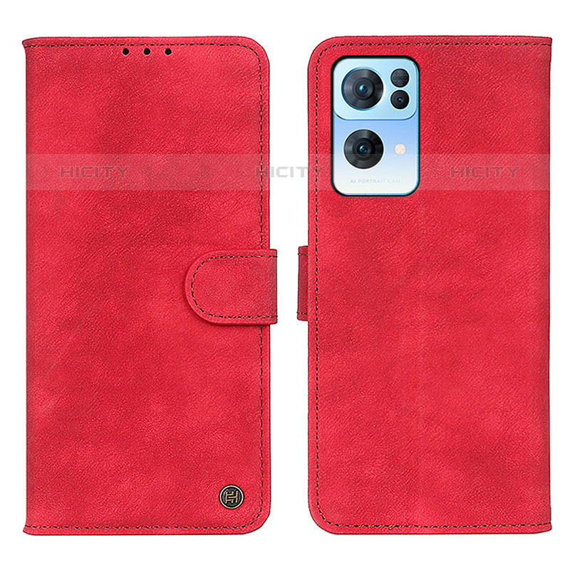 Handytasche Stand Schutzhülle Flip Leder Hülle N03P für Oppo Reno7 Pro 5G Rot Plus