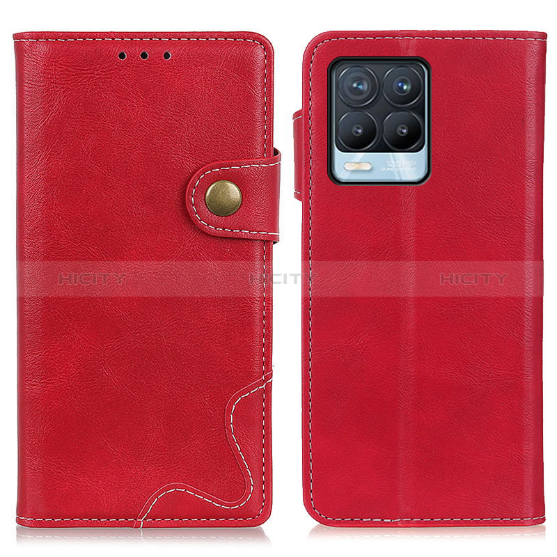 Handytasche Stand Schutzhülle Flip Leder Hülle N03P für Realme 8 4G Rot