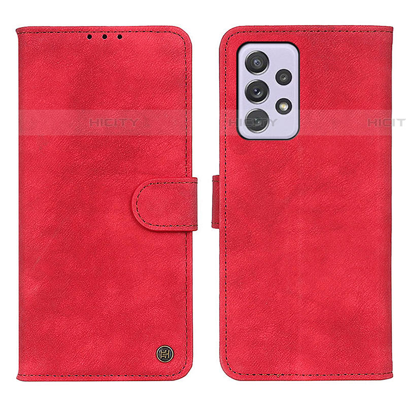 Handytasche Stand Schutzhülle Flip Leder Hülle N03P für Samsung Galaxy A73 5G Rot