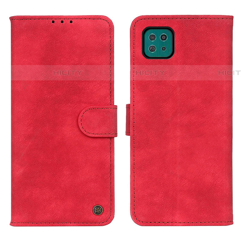 Handytasche Stand Schutzhülle Flip Leder Hülle N03P für Samsung Galaxy F42 5G Rot