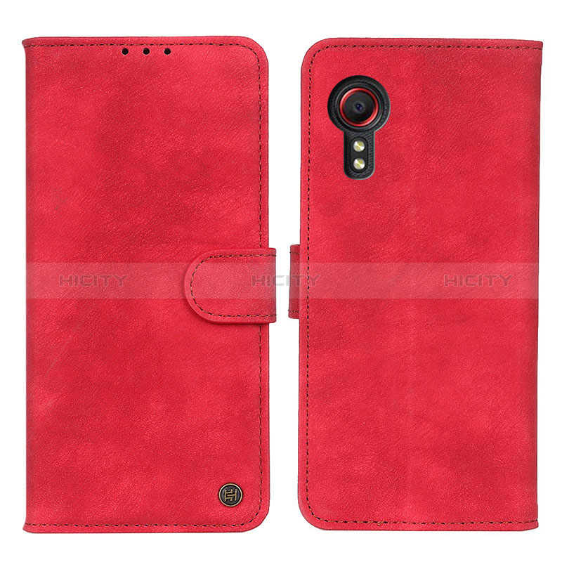 Handytasche Stand Schutzhülle Flip Leder Hülle N03P für Samsung Galaxy XCover 5 SM-G525F Rot Plus