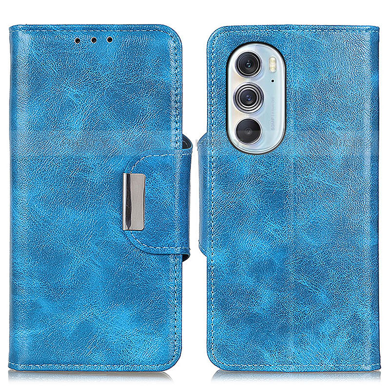 Handytasche Stand Schutzhülle Flip Leder Hülle N04P für Motorola Moto Edge X30 5G Hellblau Plus