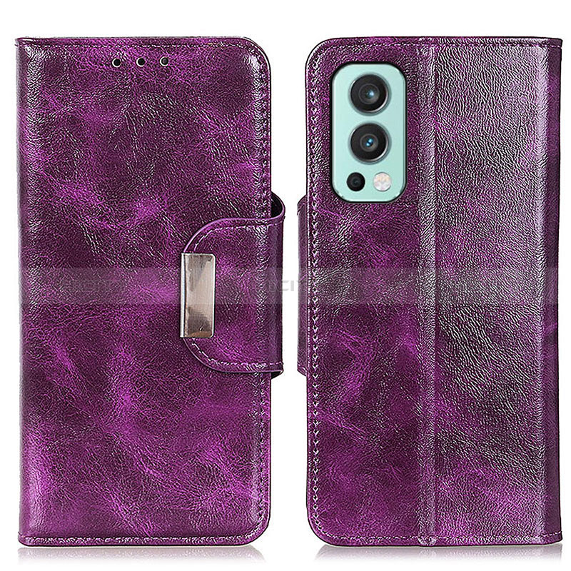 Handytasche Stand Schutzhülle Flip Leder Hülle N04P für OnePlus Nord 2 5G Violett