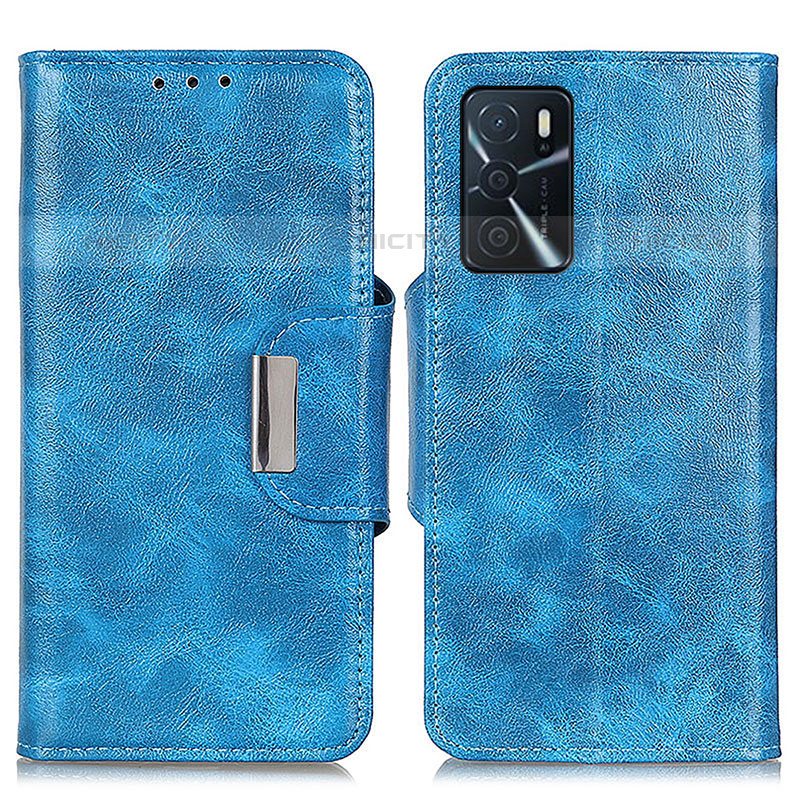 Handytasche Stand Schutzhülle Flip Leder Hülle N04P für Oppo A54s Hellblau Plus