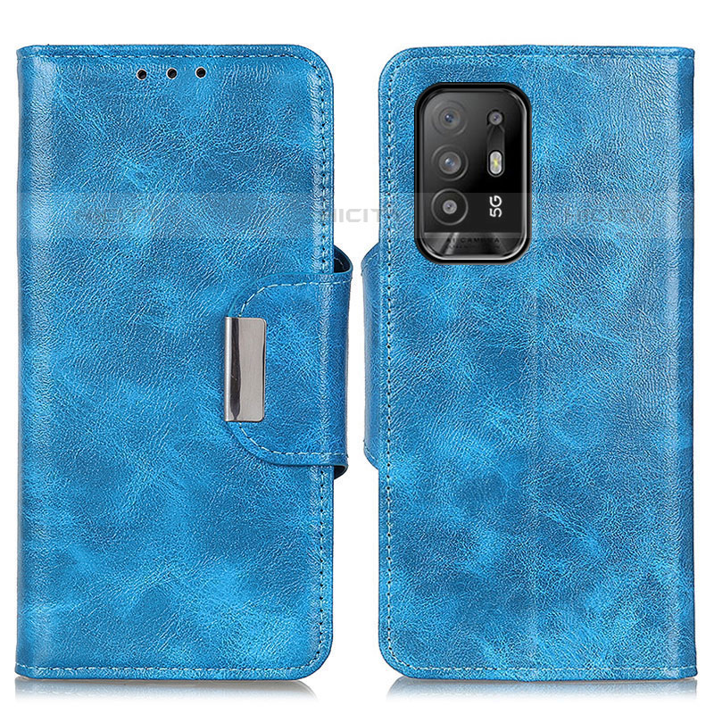 Handytasche Stand Schutzhülle Flip Leder Hülle N04P für Oppo A95 5G Hellblau