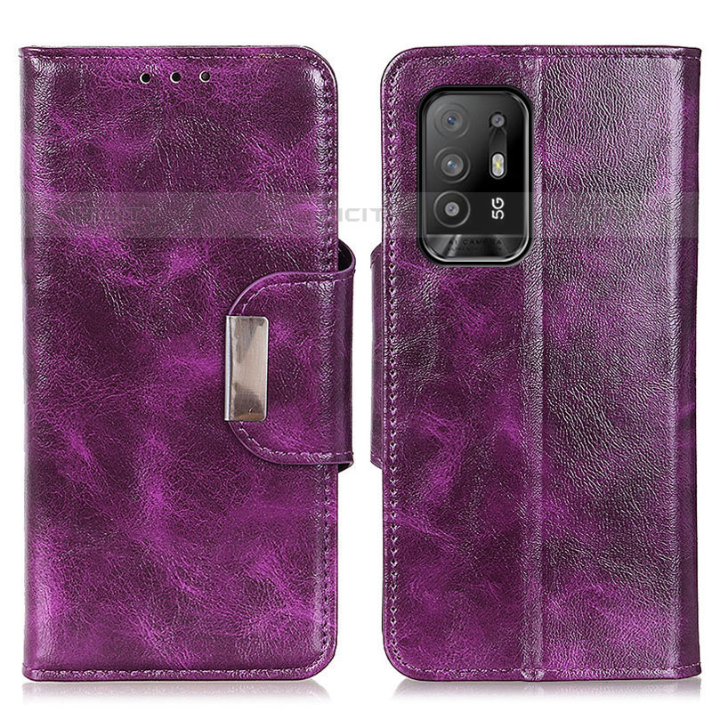 Handytasche Stand Schutzhülle Flip Leder Hülle N04P für Oppo A95 5G Violett