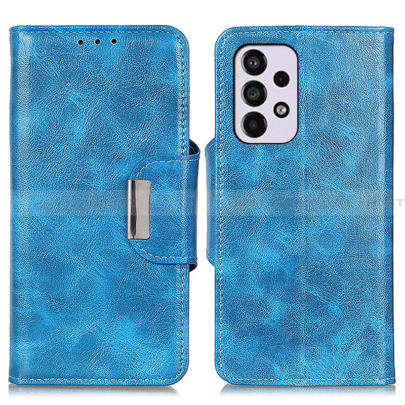 Handytasche Stand Schutzhülle Flip Leder Hülle N04P für Samsung Galaxy A33 5G Hellblau