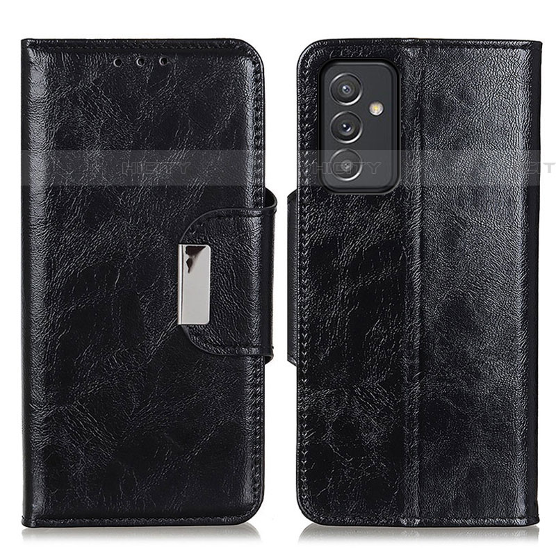 Handytasche Stand Schutzhülle Flip Leder Hülle N04P für Samsung Galaxy A82 5G Schwarz