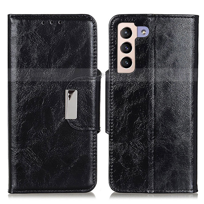 Handytasche Stand Schutzhülle Flip Leder Hülle N04P für Samsung Galaxy S21 Plus 5G Schwarz