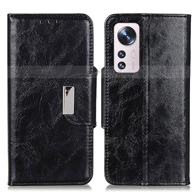 Handytasche Stand Schutzhülle Flip Leder Hülle N04P für Xiaomi Mi 12S 5G Schwarz Plus