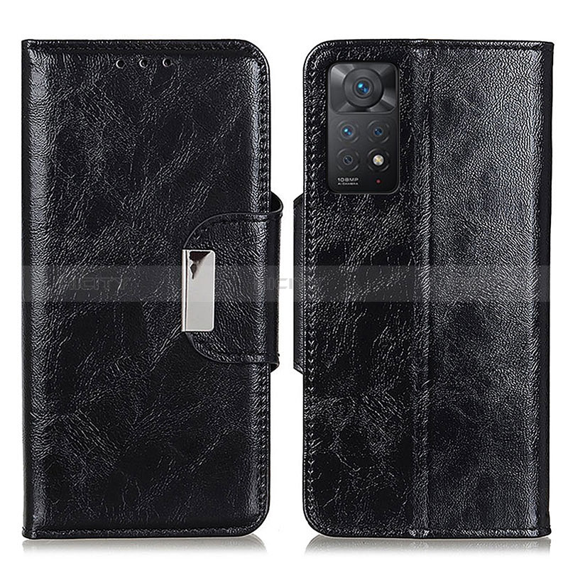 Handytasche Stand Schutzhülle Flip Leder Hülle N04P für Xiaomi Redmi Note 11 Pro 5G Schwarz Plus