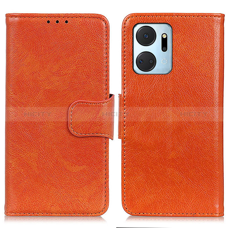 Handytasche Stand Schutzhülle Flip Leder Hülle N05P für Huawei Honor X7a Orange