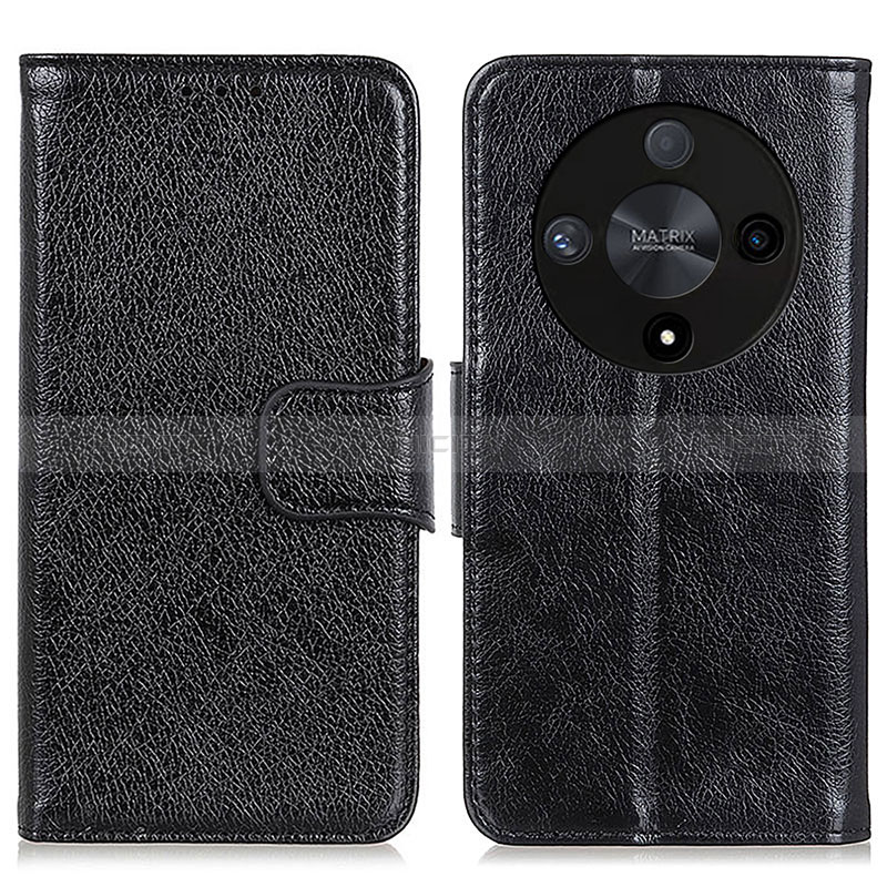 Handytasche Stand Schutzhülle Flip Leder Hülle N05P für Huawei Honor X9b 5G Schwarz