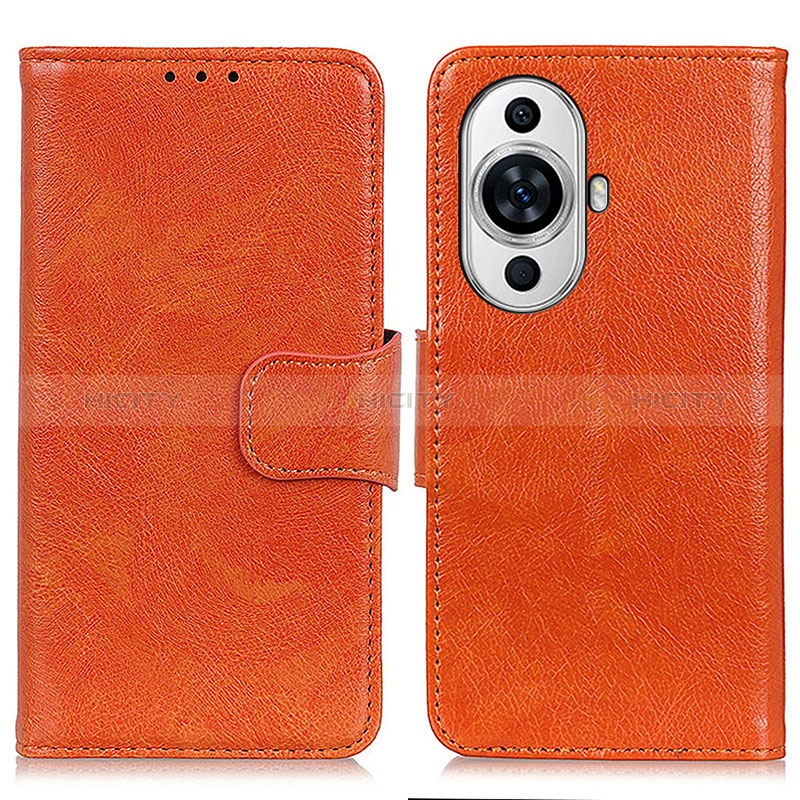 Handytasche Stand Schutzhülle Flip Leder Hülle N05P für Huawei Nova 11 Orange