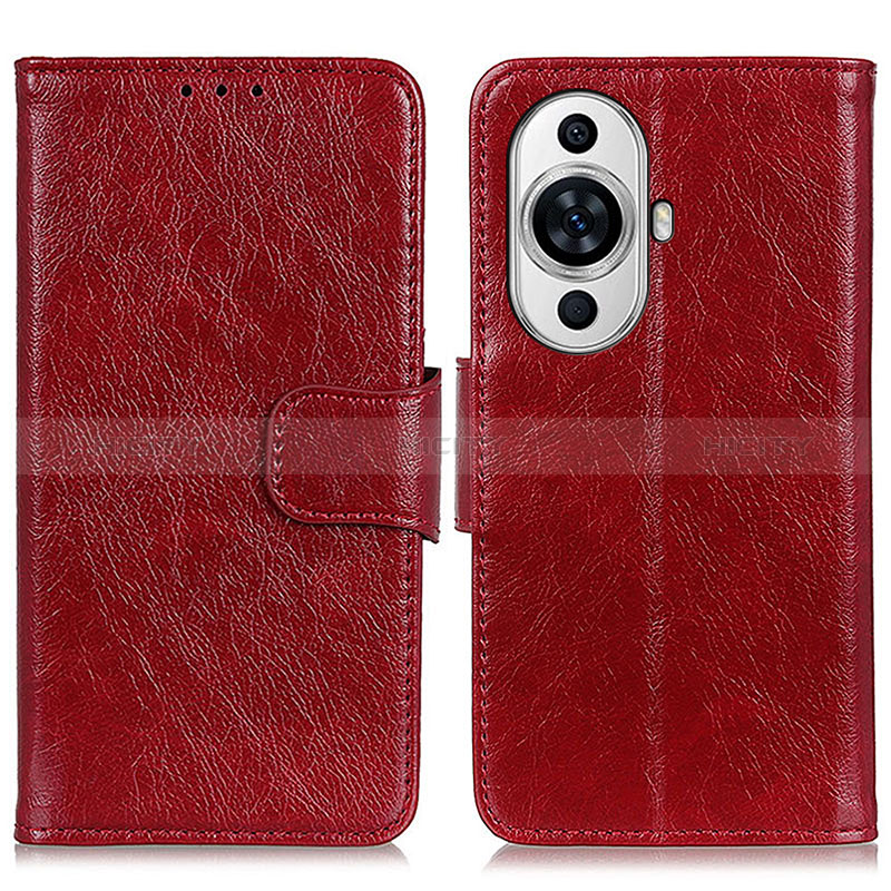 Handytasche Stand Schutzhülle Flip Leder Hülle N05P für Huawei Nova 11 Pro Rot