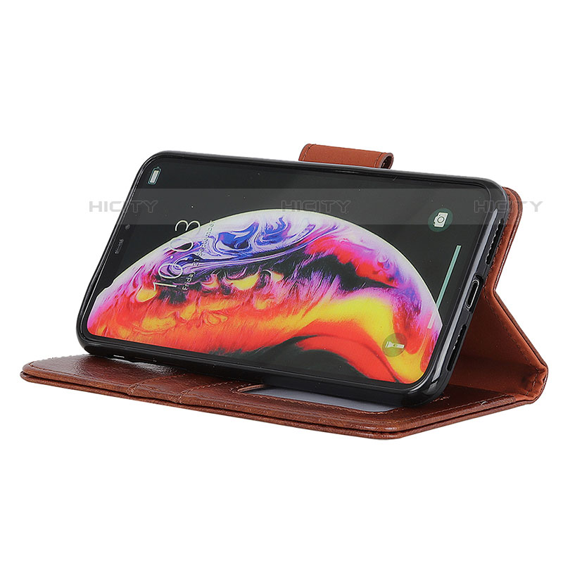 Handytasche Stand Schutzhülle Flip Leder Hülle N05P für Motorola Moto E30