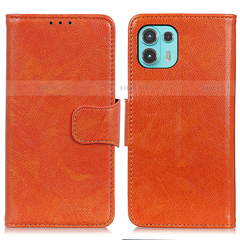 Handytasche Stand Schutzhülle Flip Leder Hülle N05P für Motorola Moto Edge 20 Lite 5G Orange Plus