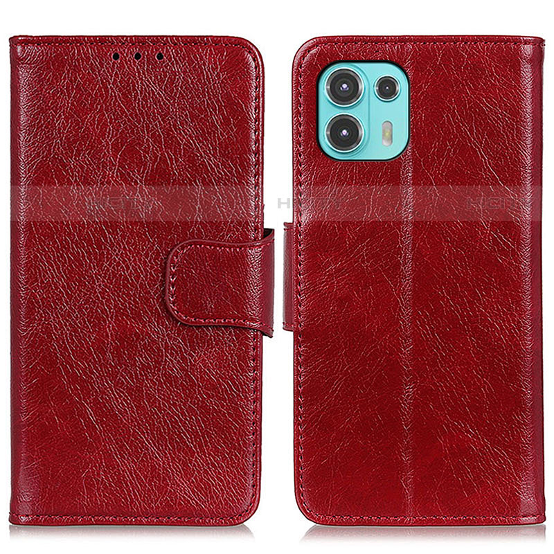 Handytasche Stand Schutzhülle Flip Leder Hülle N05P für Motorola Moto Edge 20 Lite 5G Rot Plus