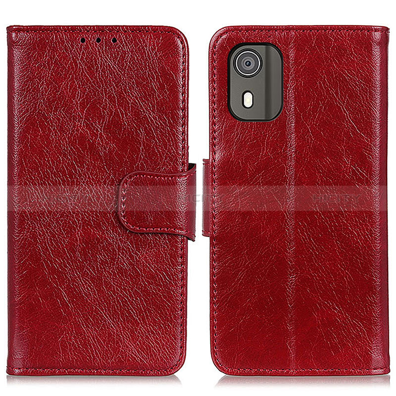 Handytasche Stand Schutzhülle Flip Leder Hülle N05P für Nokia C02 Rot