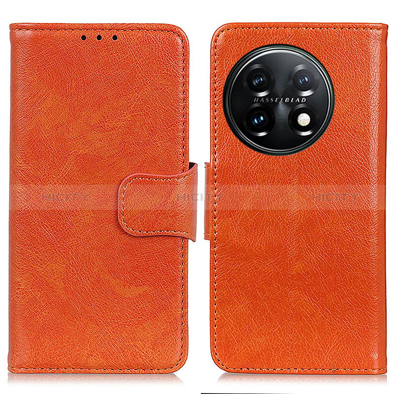 Handytasche Stand Schutzhülle Flip Leder Hülle N05P für OnePlus 11 5G Orange