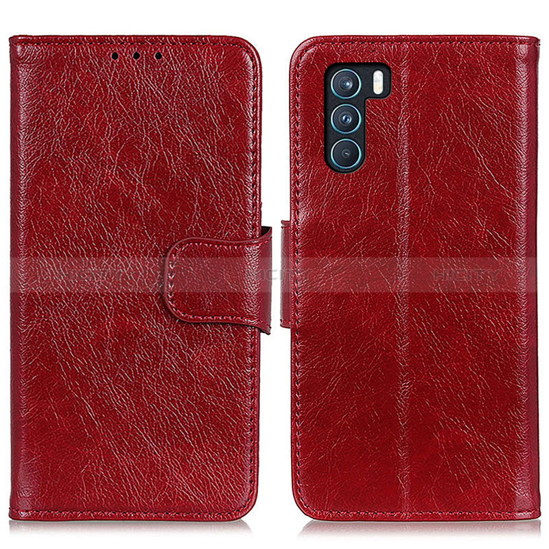 Handytasche Stand Schutzhülle Flip Leder Hülle N05P für Oppo K9 Pro 5G Rot