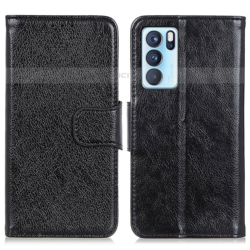 Handytasche Stand Schutzhülle Flip Leder Hülle N05P für Oppo Reno6 Pro 5G India groß