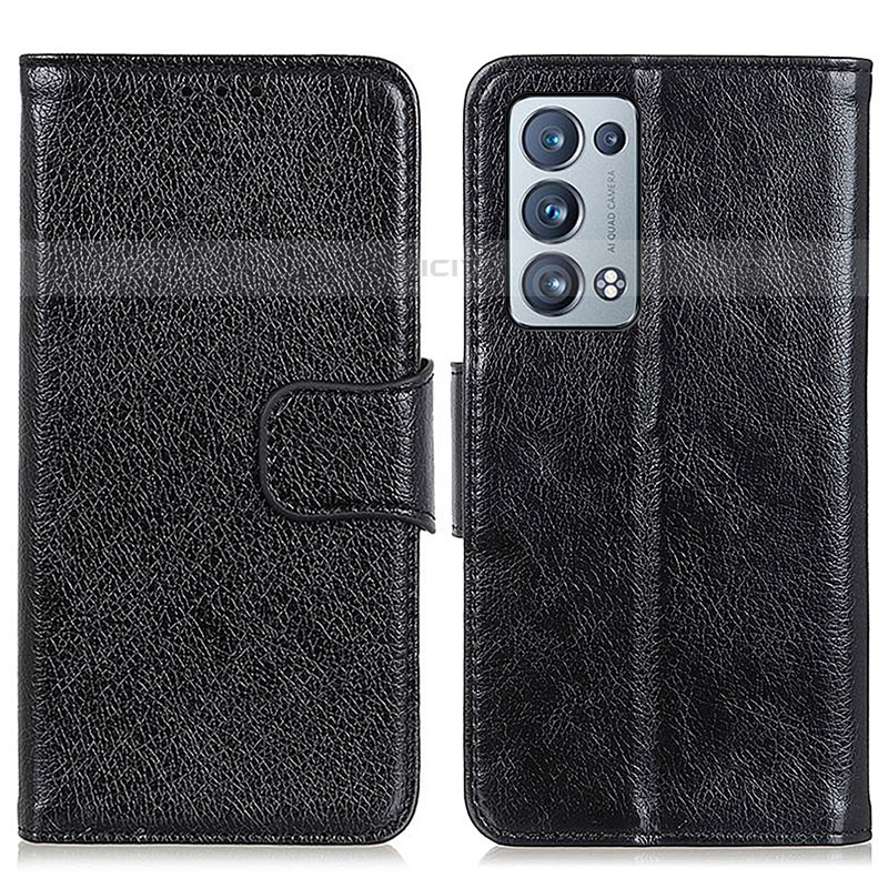 Handytasche Stand Schutzhülle Flip Leder Hülle N05P für Oppo Reno6 Pro+ Plus 5G groß