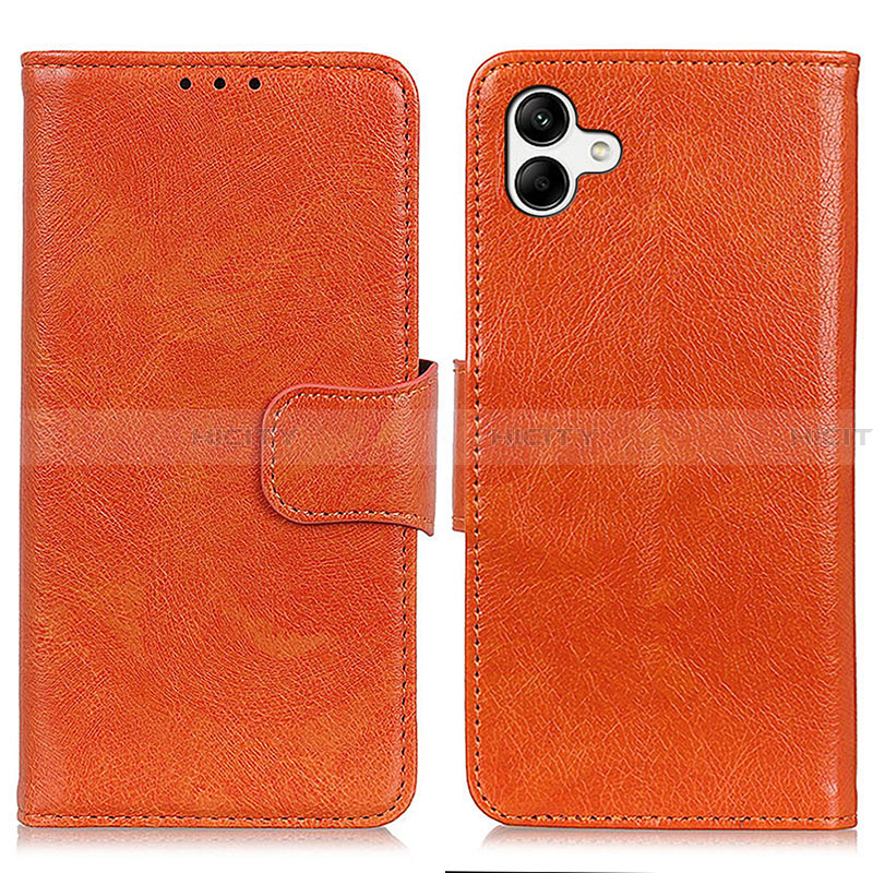 Handytasche Stand Schutzhülle Flip Leder Hülle N05P für Samsung Galaxy A04 4G Orange