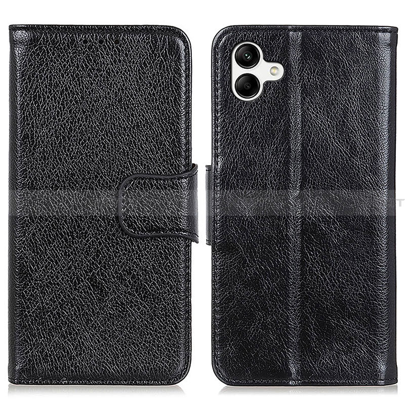 Handytasche Stand Schutzhülle Flip Leder Hülle N05P für Samsung Galaxy A04 4G Schwarz