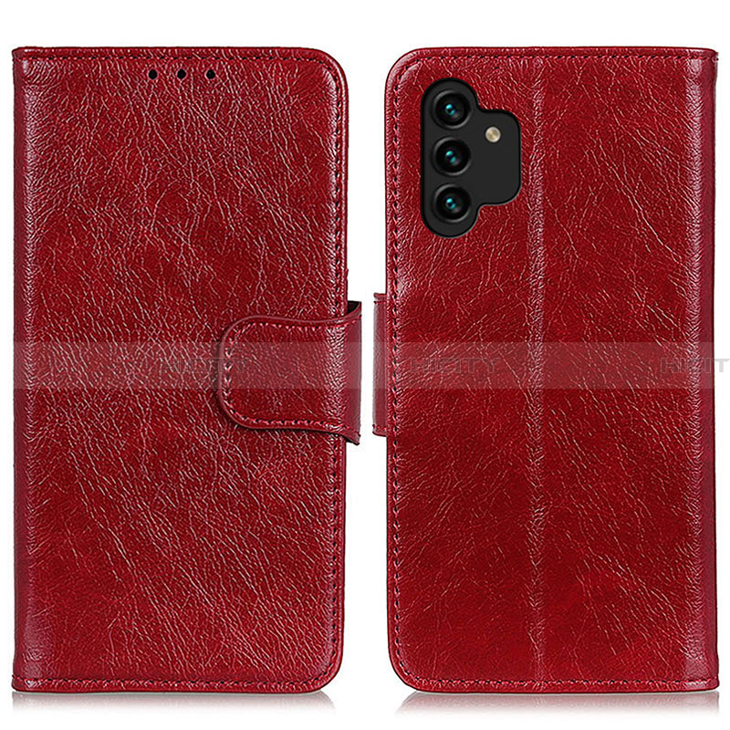 Handytasche Stand Schutzhülle Flip Leder Hülle N05P für Samsung Galaxy A13 4G Rot Plus