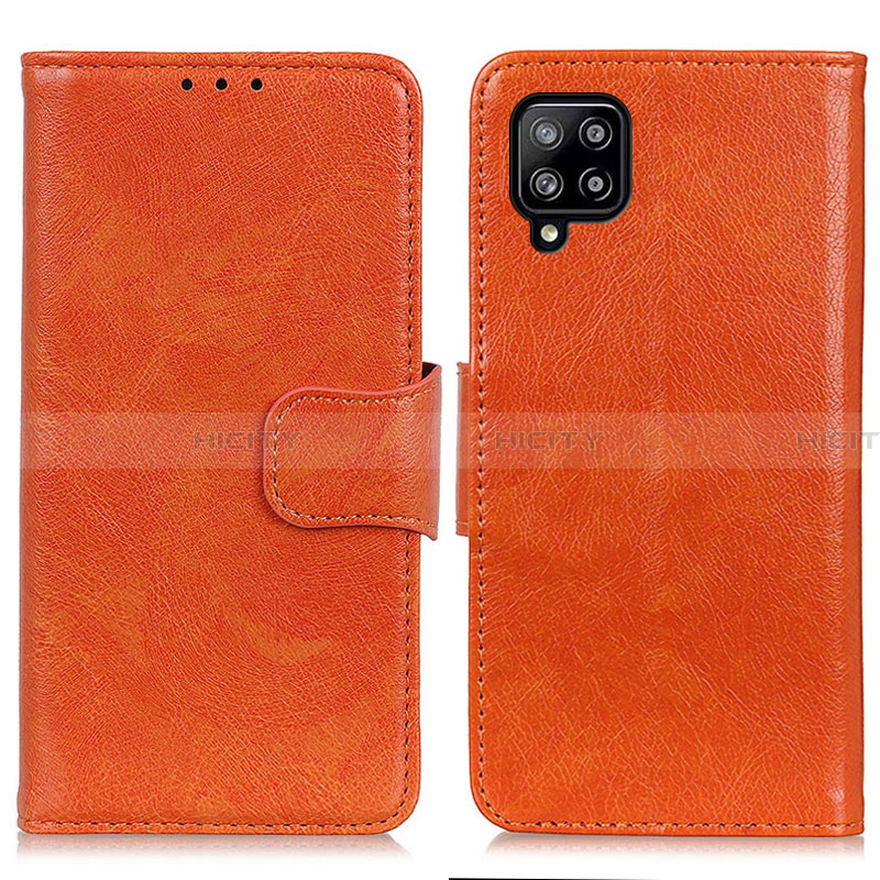 Handytasche Stand Schutzhülle Flip Leder Hülle N05P für Samsung Galaxy A22 4G Orange