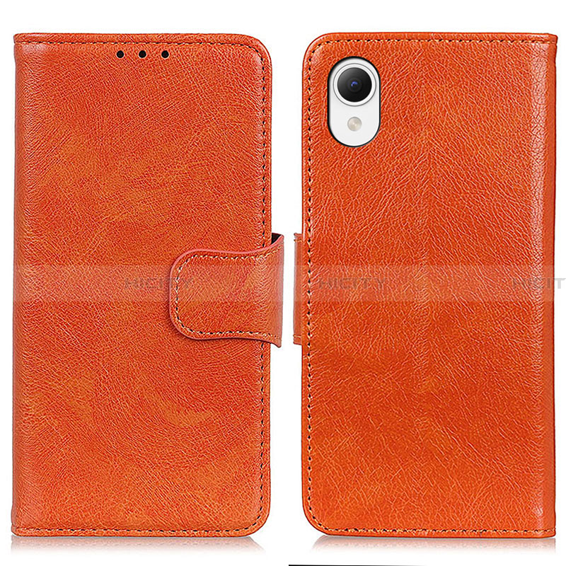 Handytasche Stand Schutzhülle Flip Leder Hülle N05P für Samsung Galaxy A23 5G SC-56C Orange