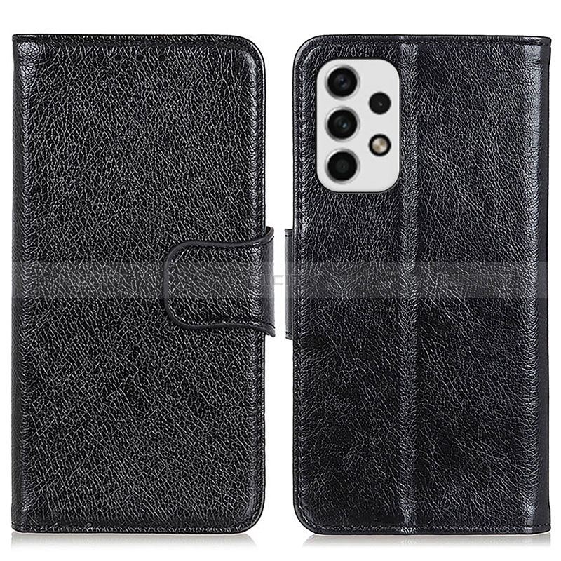 Handytasche Stand Schutzhülle Flip Leder Hülle N05P für Samsung Galaxy A23 5G Schwarz