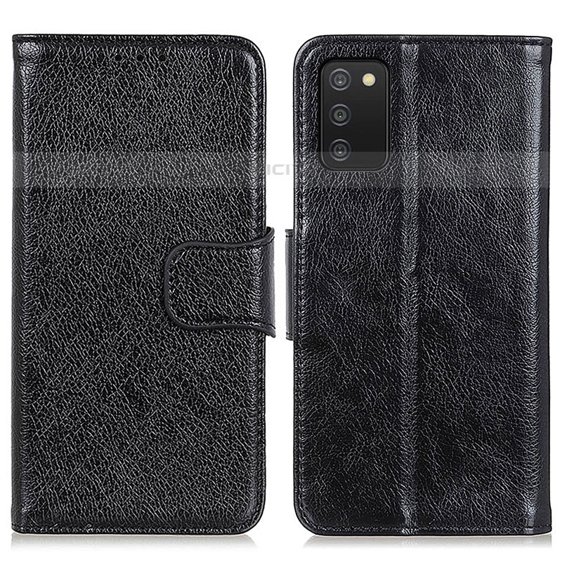 Handytasche Stand Schutzhülle Flip Leder Hülle N05P für Samsung Galaxy M02s Schwarz Plus