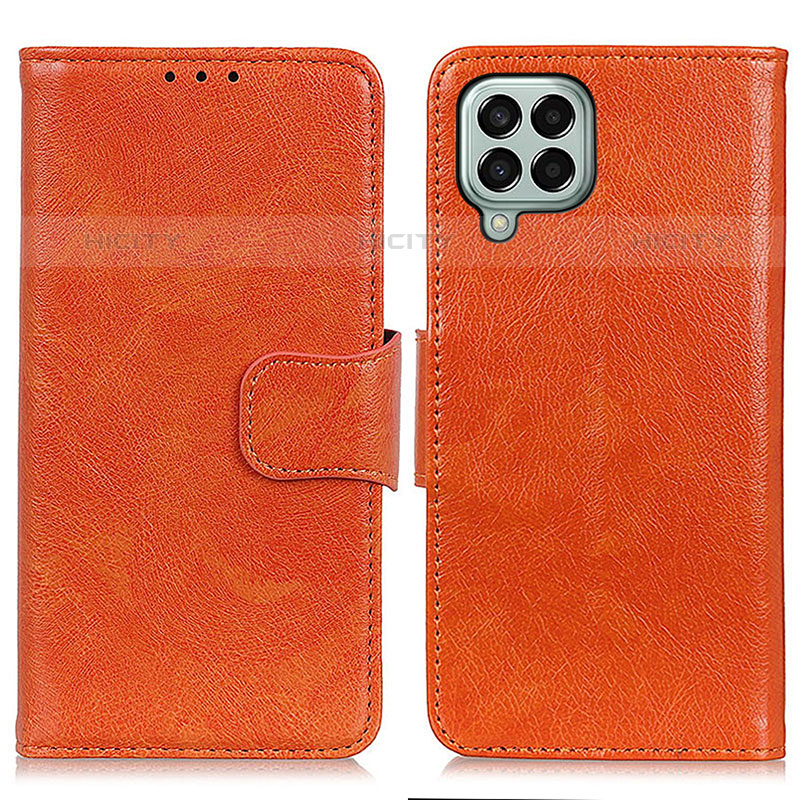 Handytasche Stand Schutzhülle Flip Leder Hülle N05P für Samsung Galaxy M33 5G Orange