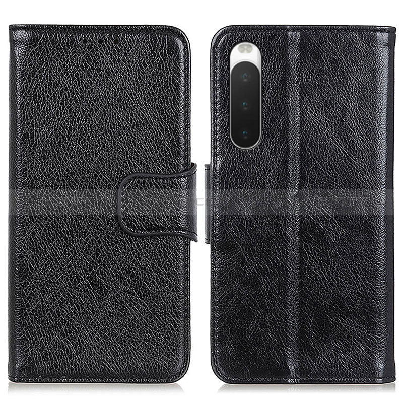 Handytasche Stand Schutzhülle Flip Leder Hülle N05P für Sony Xperia 10 IV Schwarz