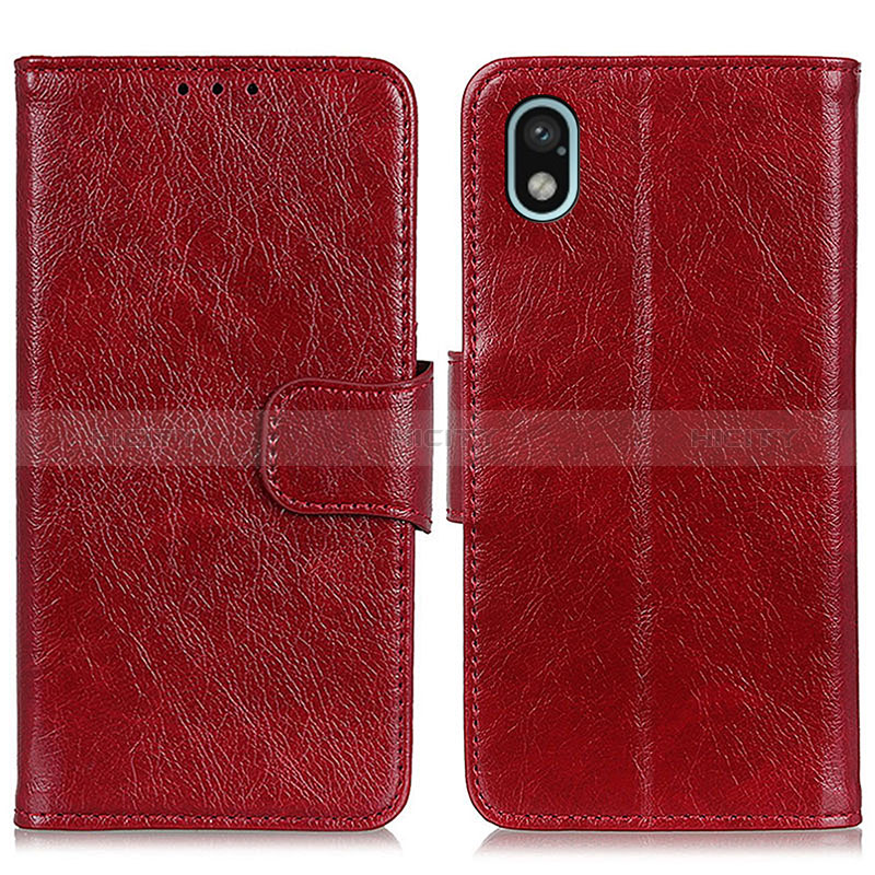 Handytasche Stand Schutzhülle Flip Leder Hülle N05P für Sony Xperia Ace III Rot Plus