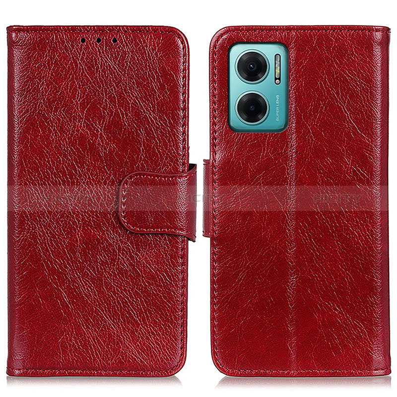 Handytasche Stand Schutzhülle Flip Leder Hülle N05P für Xiaomi Redmi 10 5G Rot