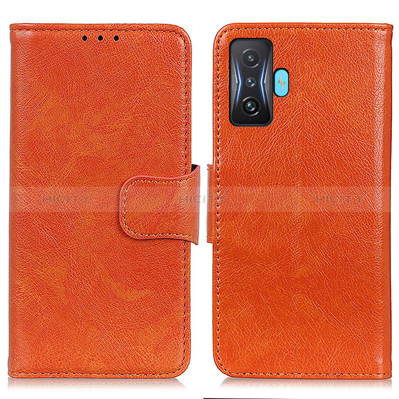 Handytasche Stand Schutzhülle Flip Leder Hülle N05P für Xiaomi Redmi K50 Gaming AMG F1 5G Orange Plus