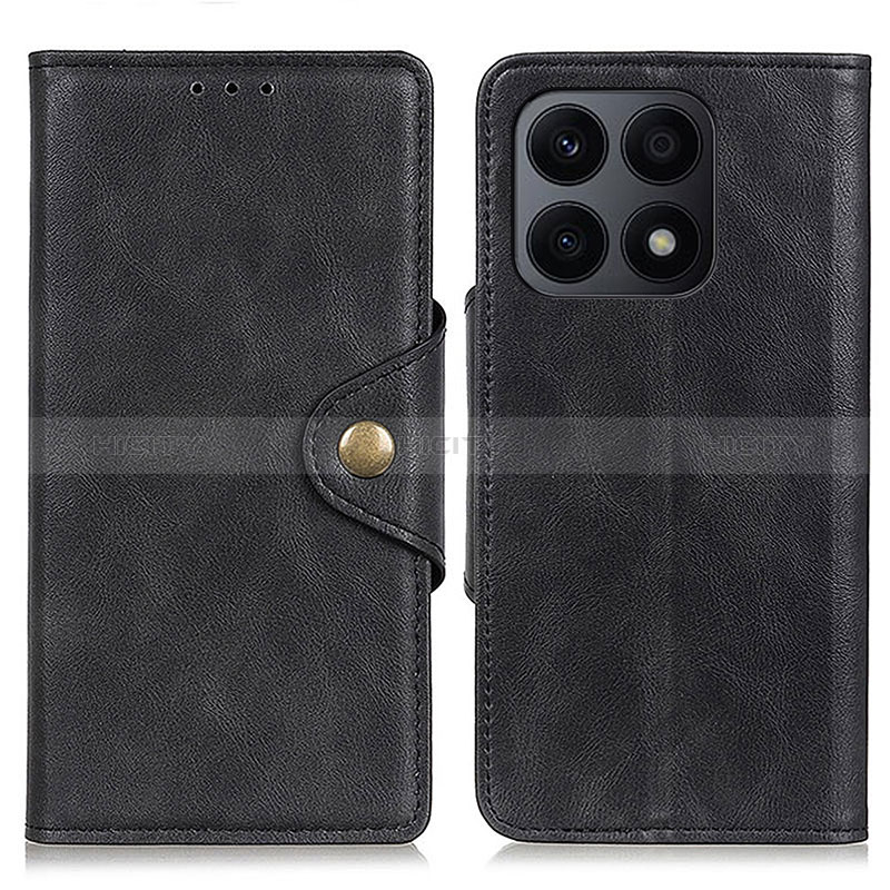 Handytasche Stand Schutzhülle Flip Leder Hülle N06P für Huawei Honor X8a 4G Schwarz