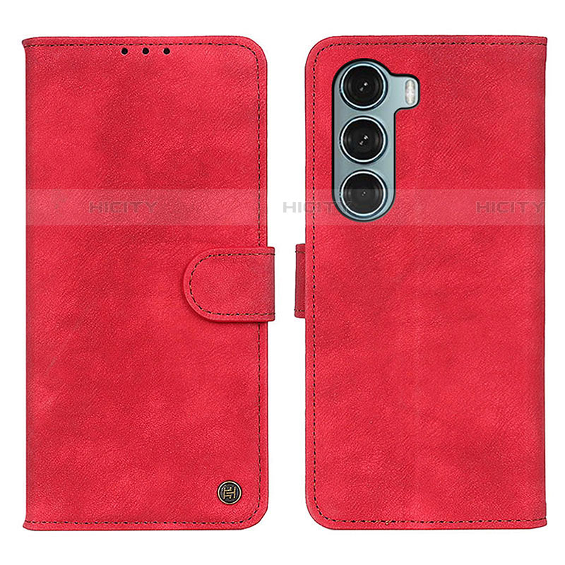 Handytasche Stand Schutzhülle Flip Leder Hülle N06P für Motorola Moto G200 5G Rot