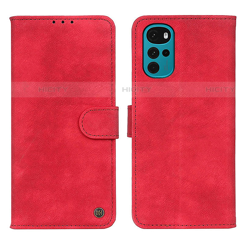 Handytasche Stand Schutzhülle Flip Leder Hülle N06P für Motorola Moto G22 Rot