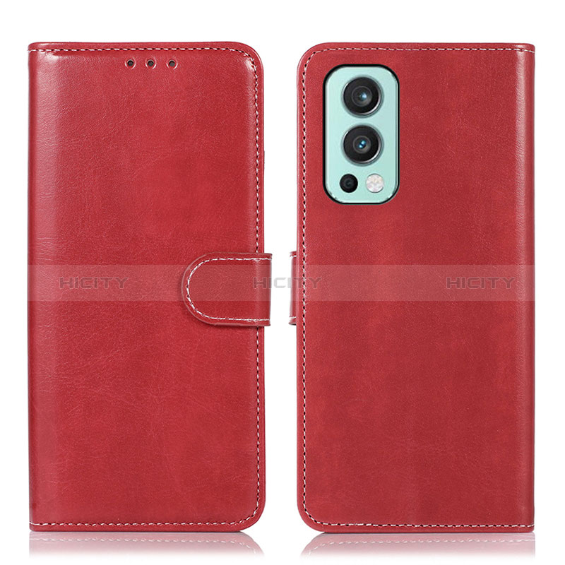 Handytasche Stand Schutzhülle Flip Leder Hülle N06P für OnePlus Nord 2 5G Rot