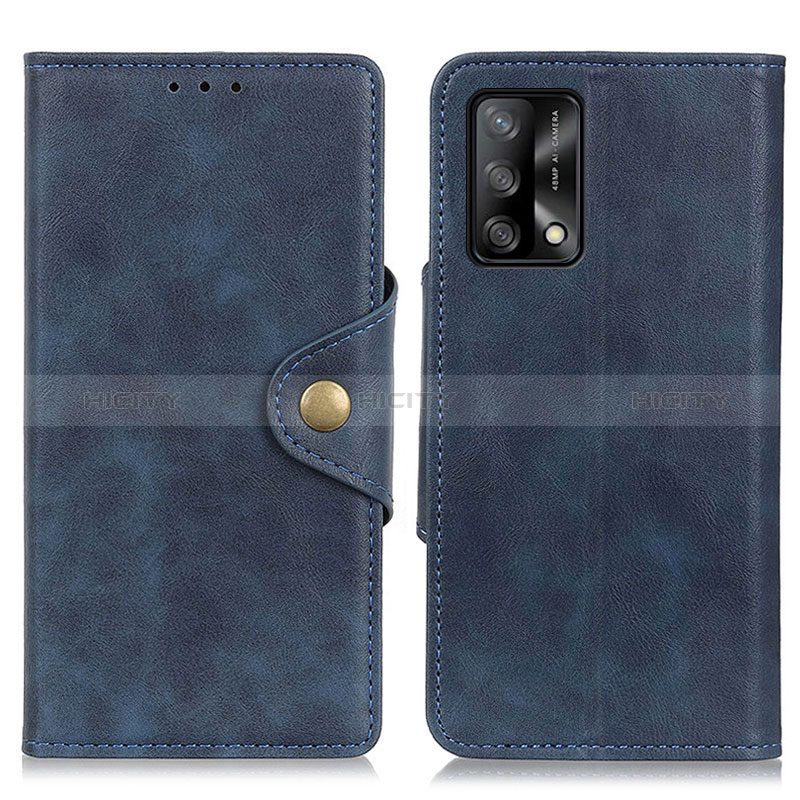 Handytasche Stand Schutzhülle Flip Leder Hülle N06P für Oppo A95 4G Blau