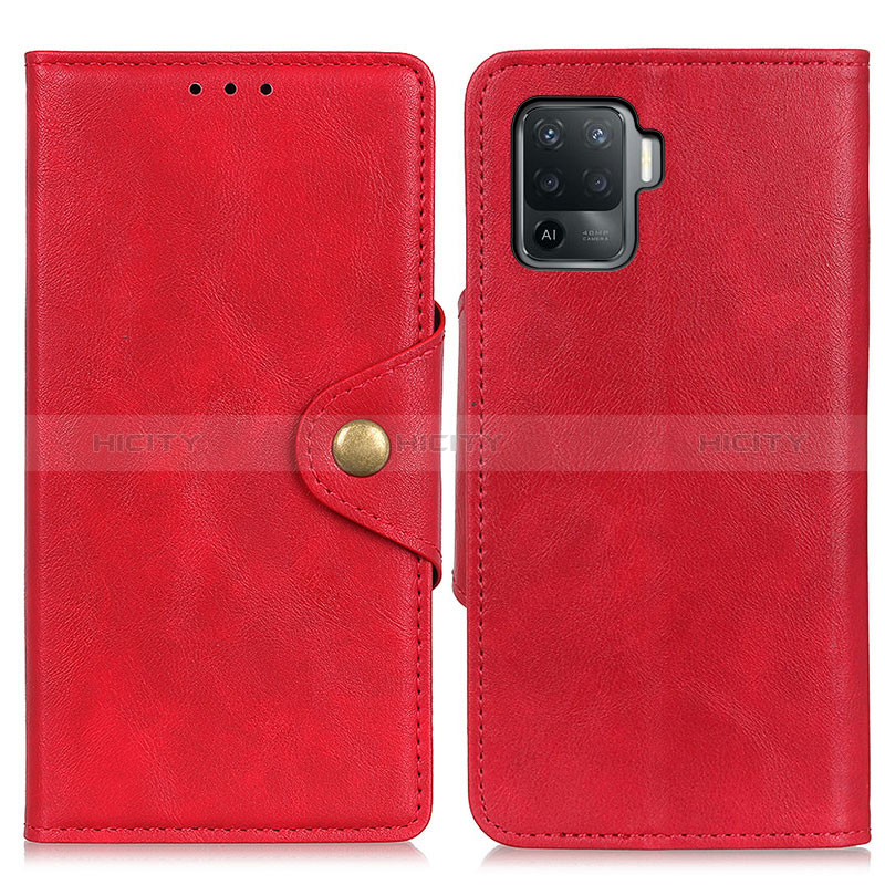 Handytasche Stand Schutzhülle Flip Leder Hülle N06P für Oppo Reno5 Lite Rot Plus