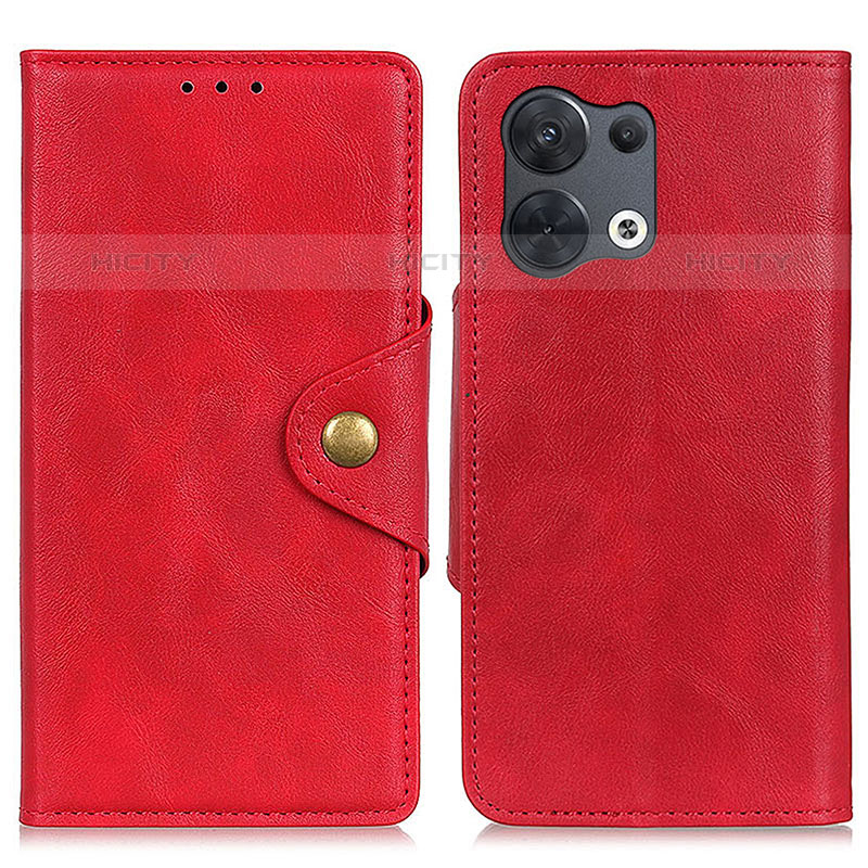 Handytasche Stand Schutzhülle Flip Leder Hülle N06P für Oppo Reno9 5G Rot Plus