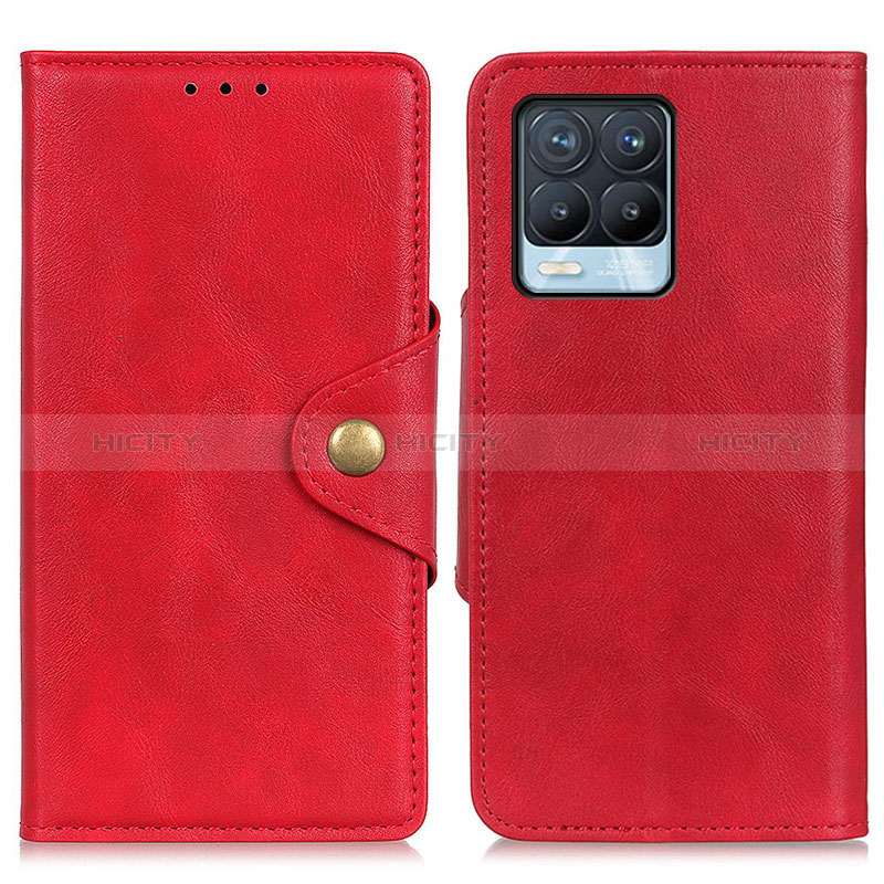 Handytasche Stand Schutzhülle Flip Leder Hülle N06P für Realme 8 4G Rot